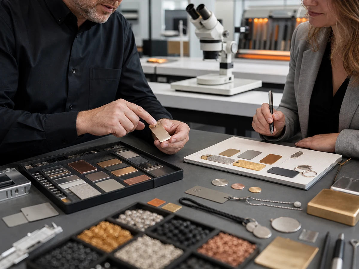 ILLUMEX application specialists reviewing materials and marking results