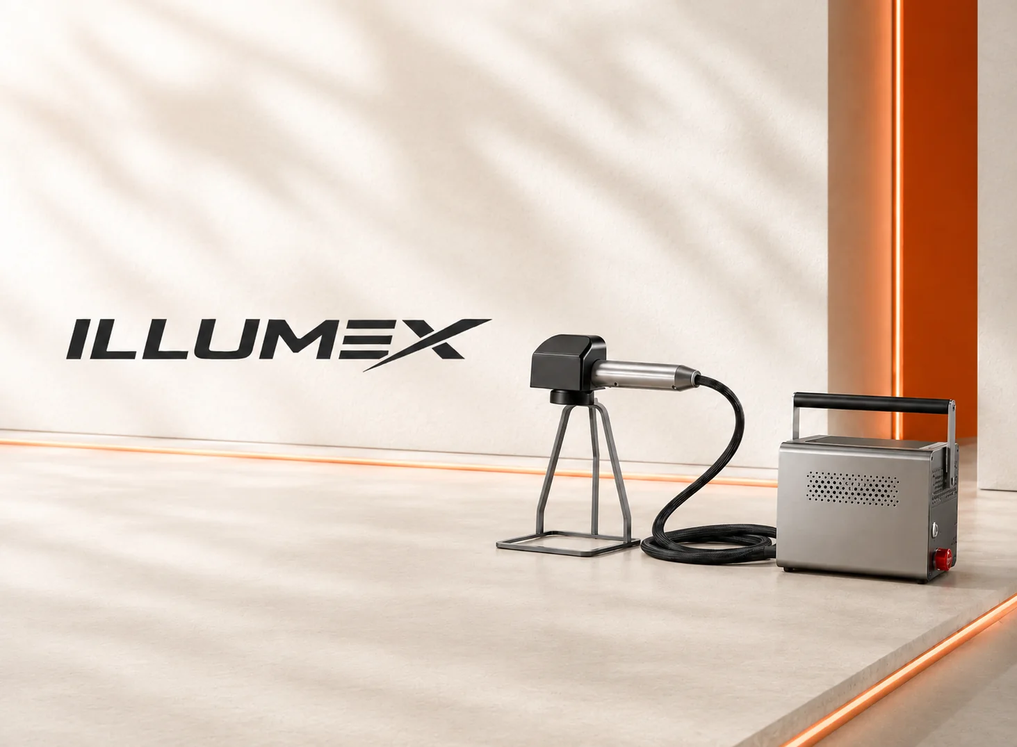 Real PM-F1 handheld laser system supplied by ILLUMEX