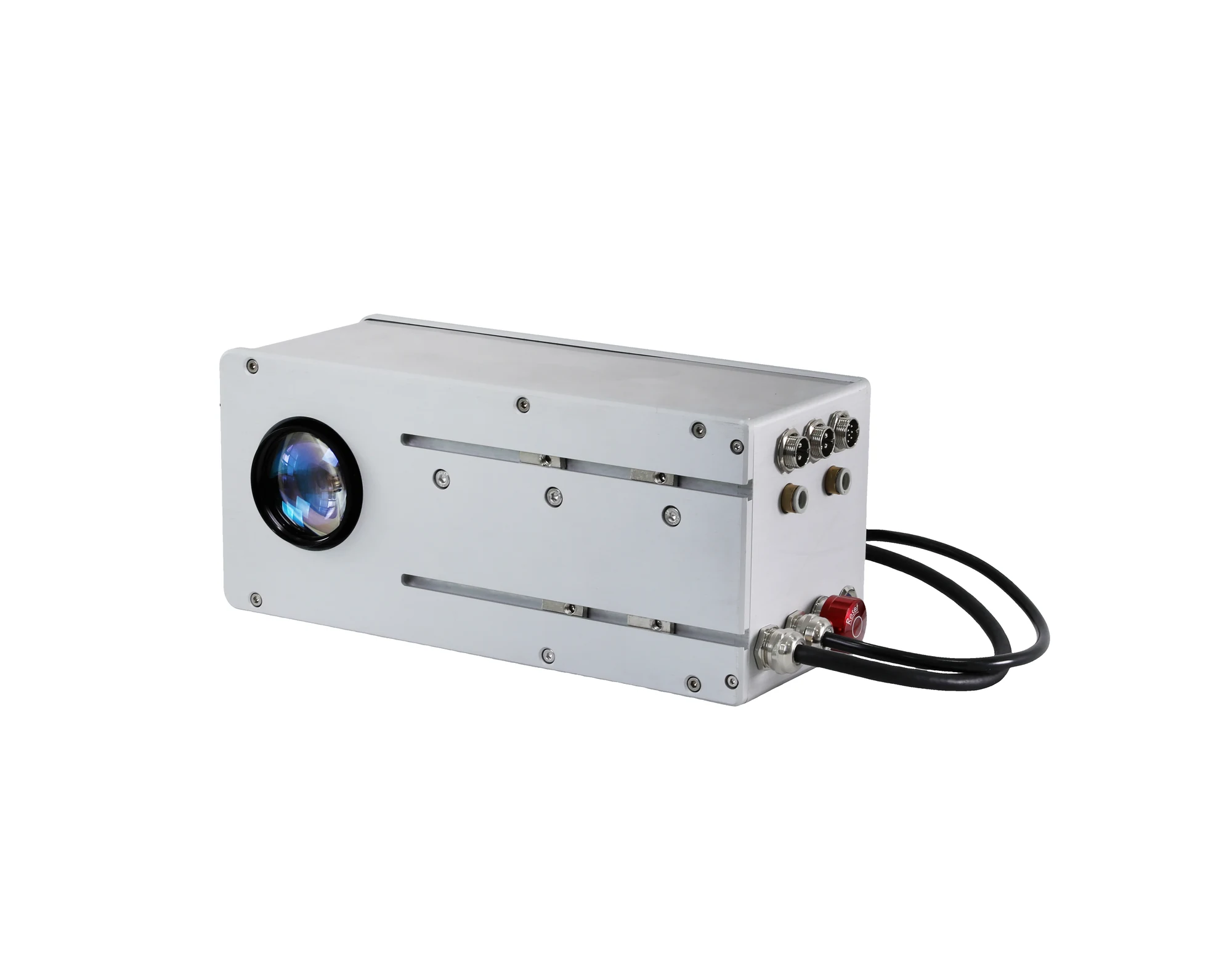 Compact UV Inline Laser Marker lens-side view